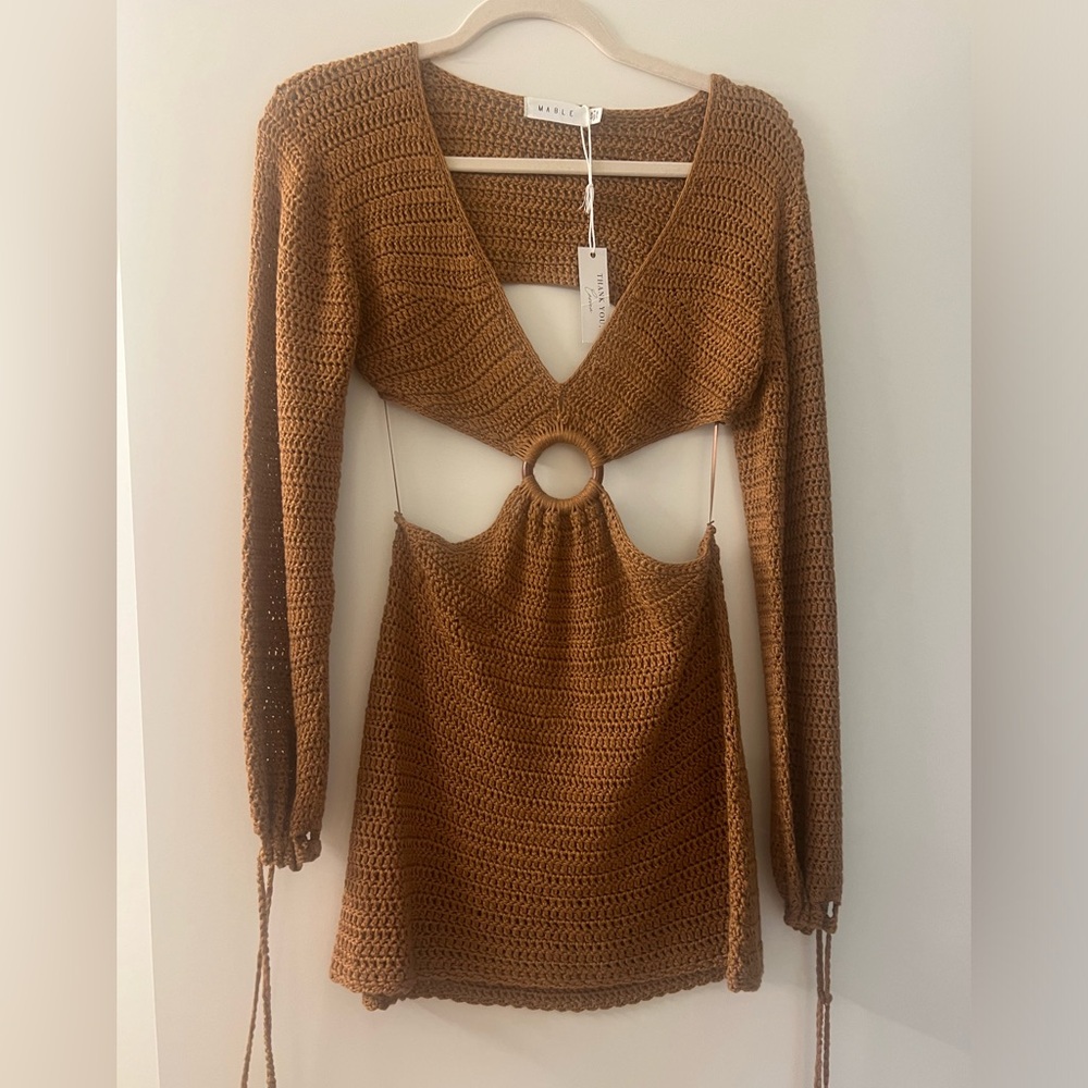 NEW! KNIT BEACH DRESS WITH CUTOUTS!